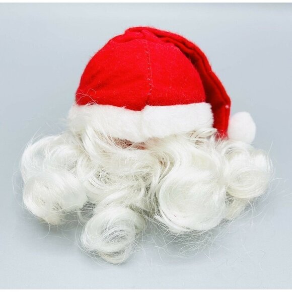 Vintage Santa Claus Head Ornament Crafting Doll Christmas Decoration Glasses - Picture 4 of 4